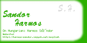 sandor harmos business card